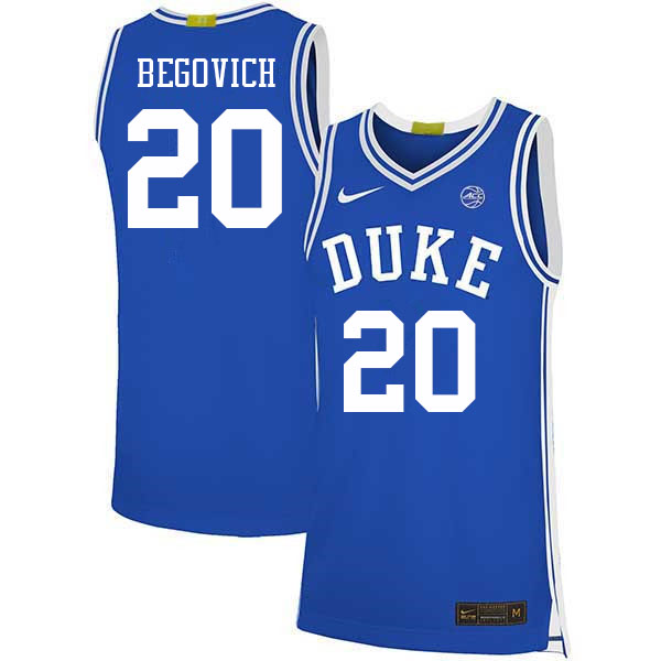 Men #20 Neal Begovich Duke Blue Devils College Basketball Jerseys Stitched Sale-Blue - Click Image to Close